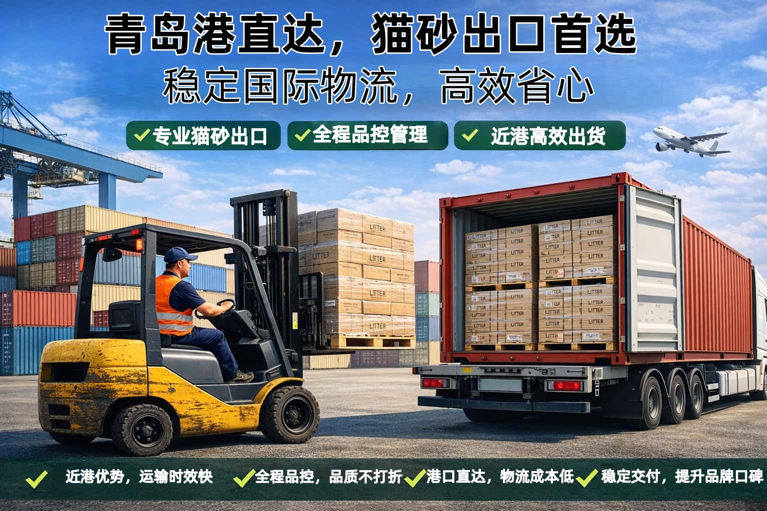 出口猫砂优选青岛景蓝希 —— 合规稳供，赋能全球贸易